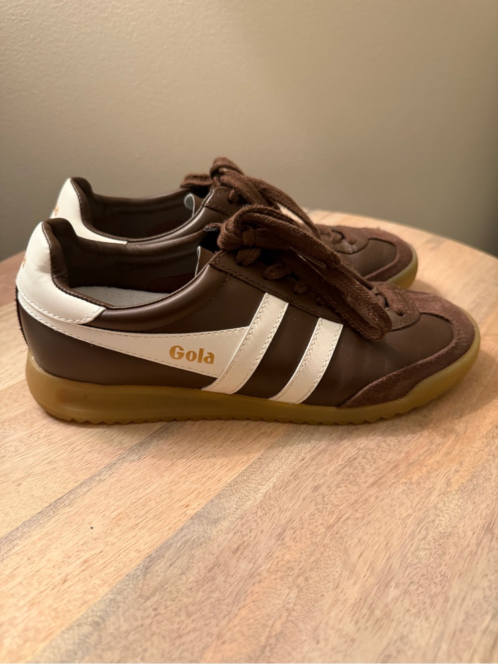 Gola Women’s Torpedo Sneakers Dark Brown/Off White - Picture 5 of 11